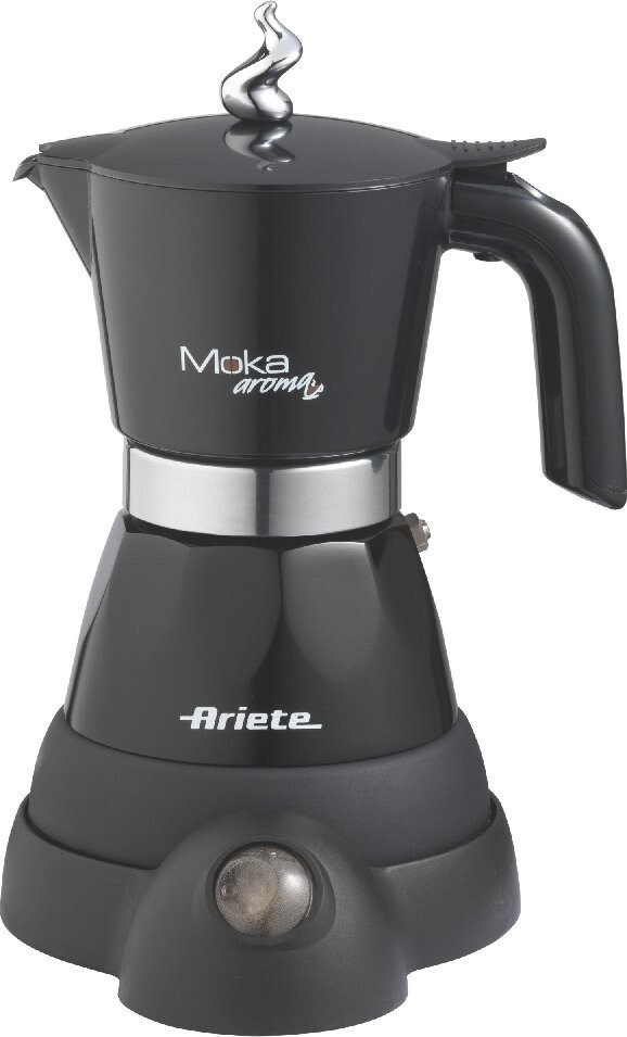 قهوه ساز برقی موکاپات آریته ایتالیا مدل Ariete Moka Aroma 1358 | رنگ مشکی | مناسب برای ۴ فنجان قهوه با طعم اصیل